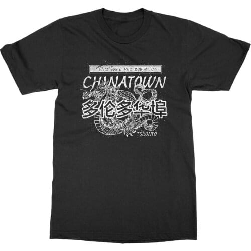 2019 New MenS Chinatown Toronto T-Shirt Ontario Canada City Hood The Six Tdot CN Tower Gift Tee Shirt