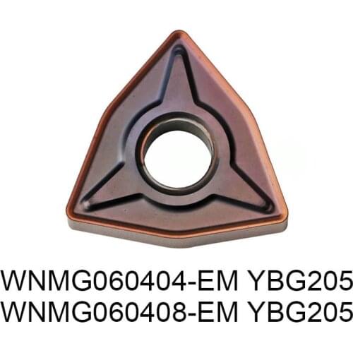 Original WNMG080404 WNMG060408 EM YBG205 Carbide Inserts WNMG080408 WNMG 060404 Lathe Turning Tools Use For Stainless Steel