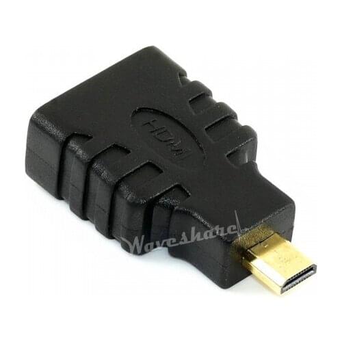 HDMI Female to Micro HDMI Male Adapter, Suit for Raspberry Pi 4B