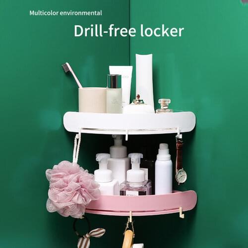 Bathroom Wall Corner Storage Shelf Organizer Caddy Shelf Shower Rack Wall Holder Shampoo Hold Shelf Home Washroom Gadget Shelves