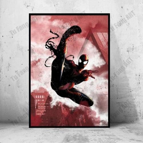 Marvel Anime Poster Avengers Thanos Captain America Iron Man Canvas Painting Posters Wall Art for Living Room Decoration