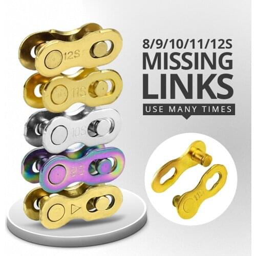 6/7/8/9/10/11 Speed Bicycle Chain Connector Lock Quick Link Road Bike Buckle Joint Magic Buckle Master Missing Link Rainbow Gold