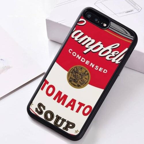 Andy Warhol Soup Phone Case Rubber For iphone 12 11 Pro Max Mini XS Max 8 7 6 6S Plus X 5S SE 2020 XR cover