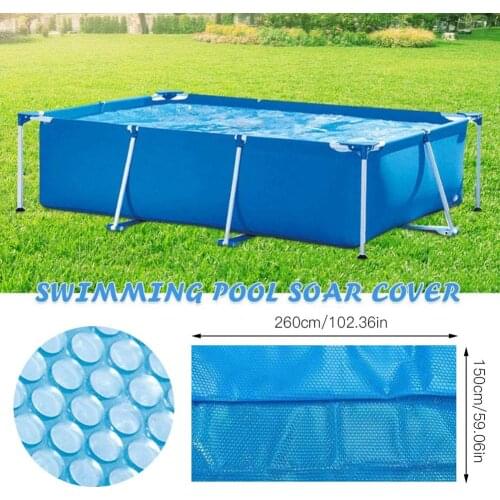 Solar Tarpaulin Rectangular Durable Swimming Pool Protection Cover PE Bubble Insulation Film For Indoor Outdoor Frame Pool