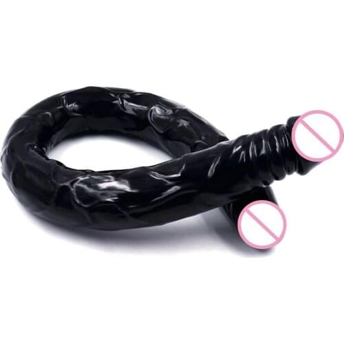 Super Long 55cm Double Head Crystal Penis Double Head U-Shaped Female Lesbian Masturbation Penis Vagina Anal Plug
