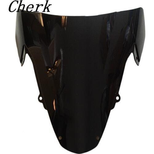 Motorcycle Black Windshield WindScreen Double Bubble For Suzuki GSXR 1000 2003-2004 K3
