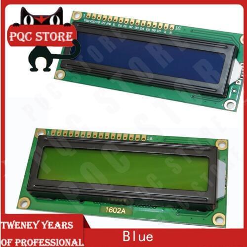 1pcs/lot 1602 16x2 Character LCD Display Module HD44780 Controller Blue/Green screen blacklight LCD1602 LCD monitor 1602 5V