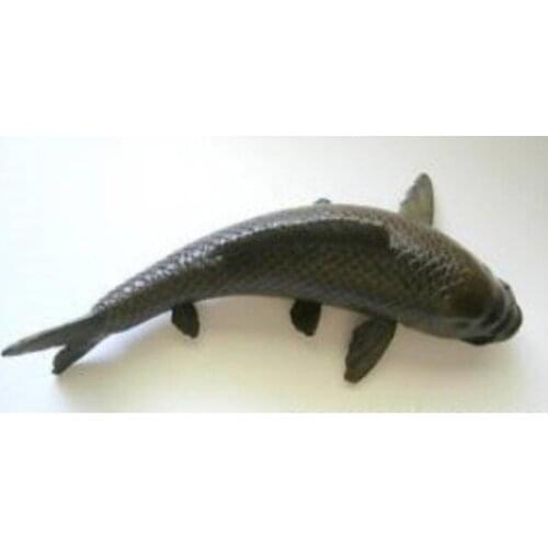 ANTIQUE Japanese bronze CARP Statue free shipping