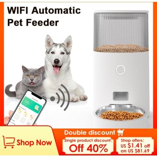 PeTnessGO Automatic Cat Feeder, Smart Pet Feeder with APP Control, Stainless Steel Bowl, LED Indicator, Food Dispenser for Small