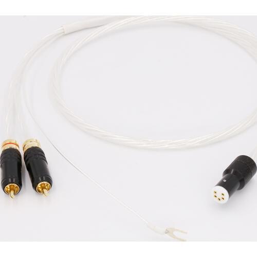 Free shipping 1.5M ODIN Tonarm Cable 5 Pin DIN & RCA Phono Turntables Analog Cable
