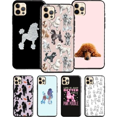 Poodle Dog Cartoon Case For Apple iPhone 11 12 Pro Max mini 6S 7 8 Plus XR X XS MAX SE 2020 Back Cover Coque
