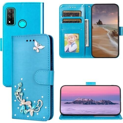 Case For Huawei P Smart S 2020 Z P30 lite E P40 Pro 2021 Y8S Flower Book Flip Cases Honor 9A 9C 9S 20 20s 30i Magnet Phone Cover