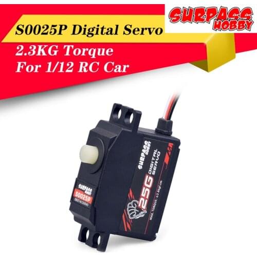 High Quality SURPASS Hobby S0025P Plastic Gear 2.3KG Digital Servo for RC Airplane Robot 1/12 RC Monster Car Boat Duct Plane