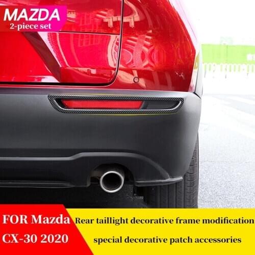 For Mazda CX-30 CX30 2020 ABS Chrome Car Rear Fog Light Cover Trim Tail Foglight Lamp Frame Sticker Styling Accessories
