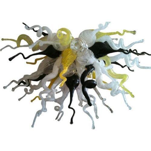 Energy Saving Vintage Style Hand Blown Stained Glass Chandelier