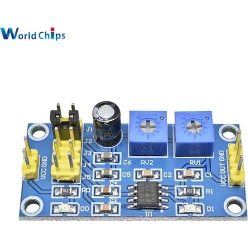NE555 Pulse Generator 5V 5 Bands Frequency 0.6Hz-180KHz Square Wave Adjustable Duty Cycle Signal Generator