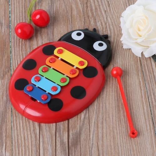 HBB Unique Cute Ladybug Baby Puzzle Insects Piano Music Instrument Toy Educational Toy