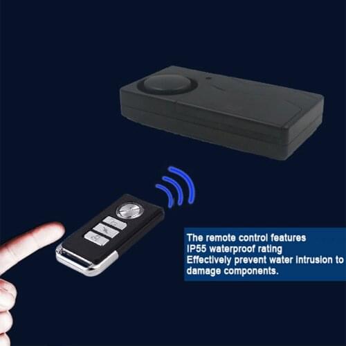 IP55 Waterproof Wireless Remote Control Vibration Type Anti-Theft Alarm For Motorcycle Door And Window Alarm Security Alarm