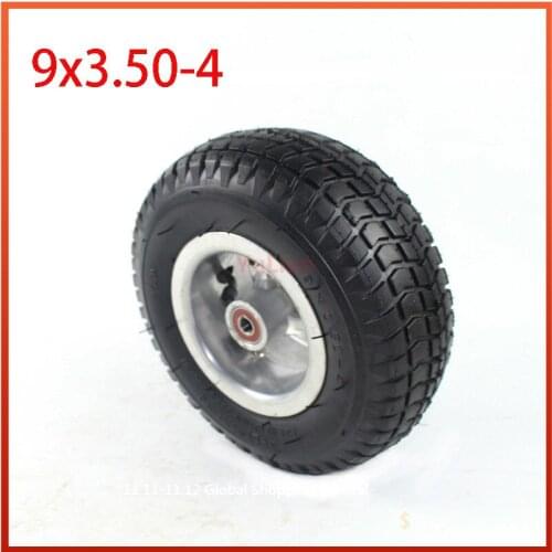 9x3.50-4 pneumatic tire wheel, used for electric scooter, pocket bike, lawn mower, go kart 9 * 3.50-4 wheel tire
