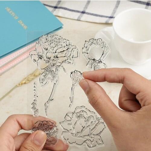 Beautiful Flower Transparents Silicone Clear Stamps Diy Scrapbooking/Photo Album Card Decoration Supplies Stamp For Card Making