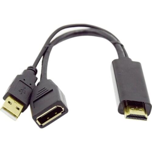 Hot-HDMI to DisplayPort DP Female Adapter 4K HD Display HDMI to DP Conversion Cable