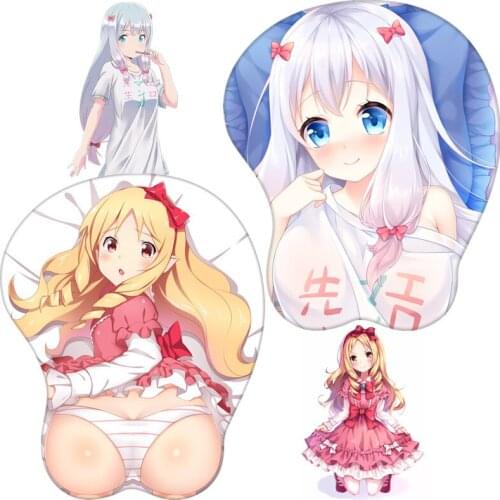 Eromanga Sensei Izumi Sagiri Yamada Elf Emily Granger Cosplay Cute Wrist Rest silicon Mouse Pad Mat 3D Mousepad Prop