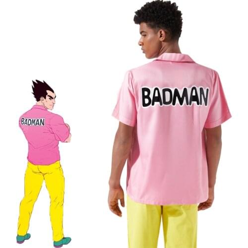 Men Shirt Halloween Cosplay Pink T shirt Party Dresses Up Tops US Dropping Shipping