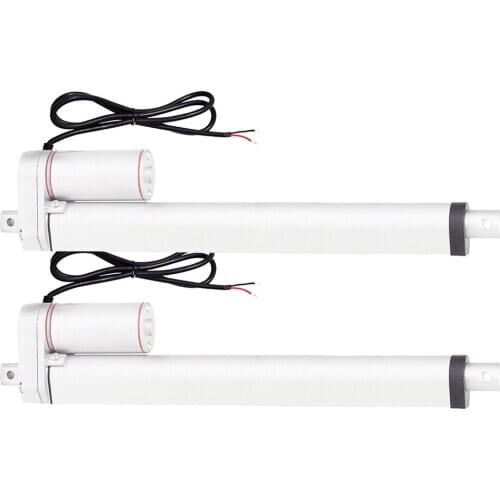 Set of 2pcs Heavy Duty 14" Linear Actuators 1000N=100KG Load 14mm/sec Speed 350mm=14 Inches Stroke 12V DC