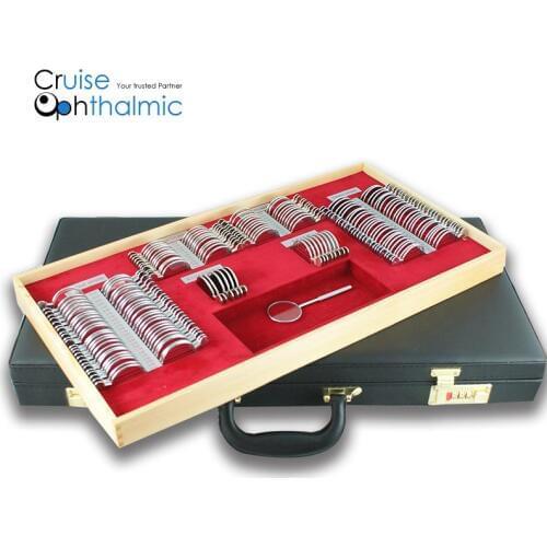 Optometric Trial Lens Set MT158-A1 A1 158 pcs Rim Full Aperture 36mm Shiny Metal Rim Trial Lens Set MT158-A1