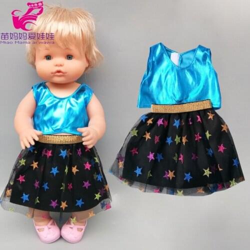 Nenuco Clothes Baby Doll Shirt Star Skirt for Ropa Y Su Hermanita Doll Clothes 40 Cm