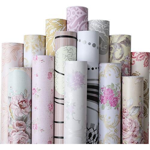 DIY European Damascus waterproof self-adhesive wall paper wallpaper self-adhesive bedroom decoration college dormitory bedroom