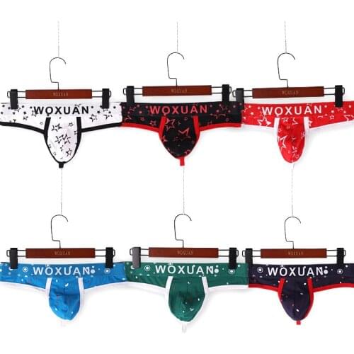 Sexy 2020 New Man Cotton Print Thongs Male Sexy Penis T-back Underwear Panties Gay Military Mini Strings Jockstraps Underwear