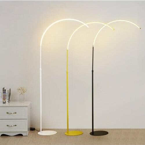 Modern Minimalist Led Floor Lamp Nordic Simple Line Standing Lamps for Living Room Bedroom Office Bed Stand Floor Light Fixtures