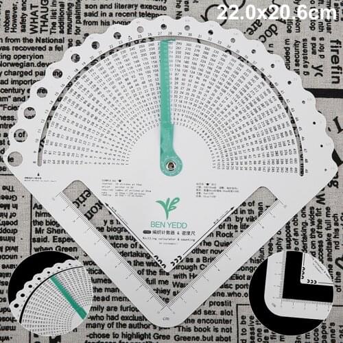 1pc Knitting Craft Supply Fan-shaped Pin Gauge Converter Measuring Ruler For Knitting And Crochet And Other Sewing Types