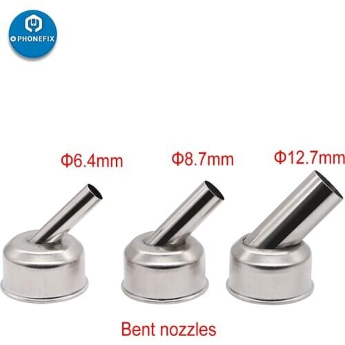 ATTEN ST-862D 45 Degree Bent Curved Nozzle Hot Air Gun Nozzles Sleeves for ATTEN ST-862D BGA Rework Station Welding Nozzles