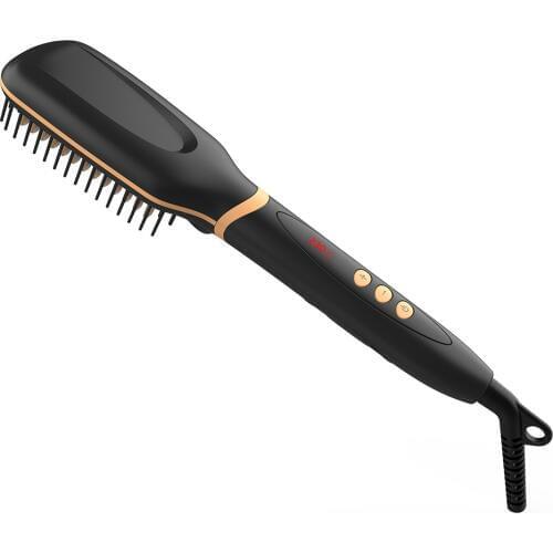 2019 New LCD liquid crystal display straight hair comb negative ion straight hair comb hair curling hair straightener
