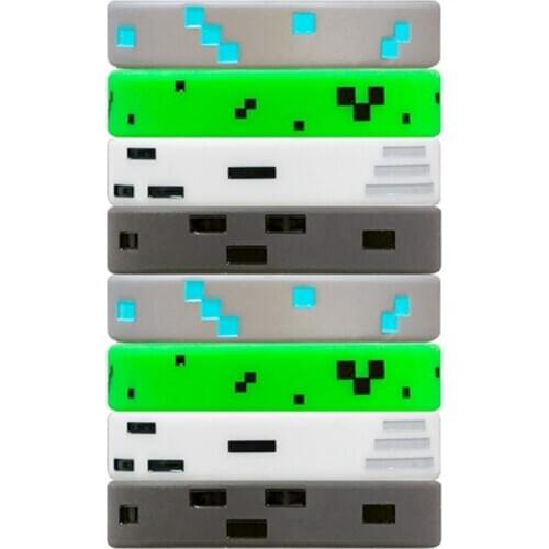 1PC Punk Style Pixel Style Miner Video Game wristband silicone bracelets Dropship