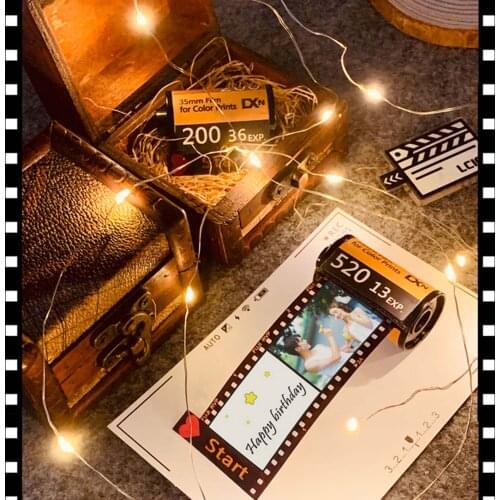 10/15/20/25 Pcs Photos DIY Album Cover Keychains Anniversary Birthdays Memory Gift Customized Film Roll Image For Couple Family