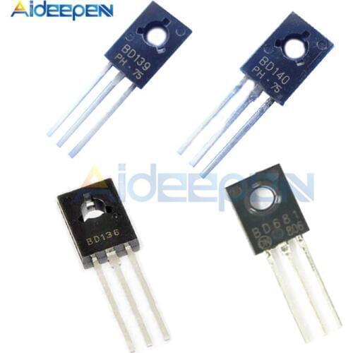 10Pcs/lot BD136 BD139 BD140 BD681 1.5A 80V NPN Epitaxial Triode Transistor IC