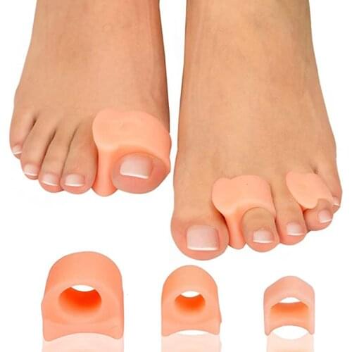 2pcs Toe Separators Bunion Spacers Adjust Overlapping Toe Hammer Toe Hallux Valgus Corrector Pad Relieve Calluses Pain Foot Care