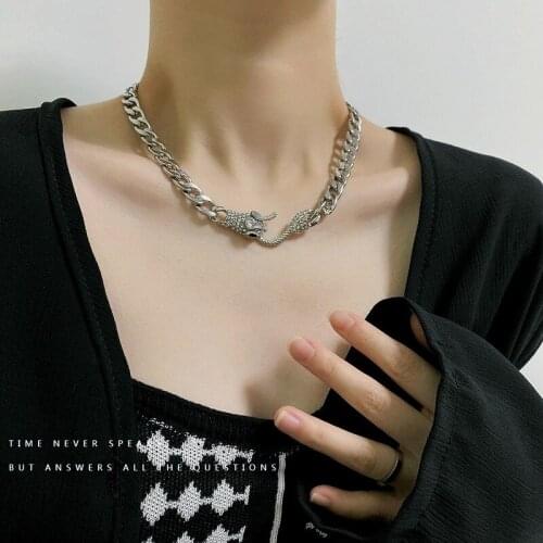 2021 Wild Animal Snake-shaped Hip Hop Fashion Collar Accessories Thick Strong Charming Hip Hop Thick Chain Clavicle Chain