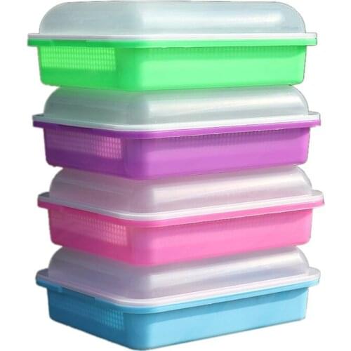 4 Pack Garden Sprout Tray with Cover Soil-Free Seeds Grower and Storage Trays for Garden Home Kitchen Use