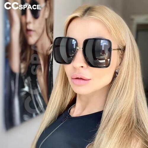 48219 Mens and Womens Oversized Square Fashion Sunshade Sunglasses Uv400 Retro Glasses