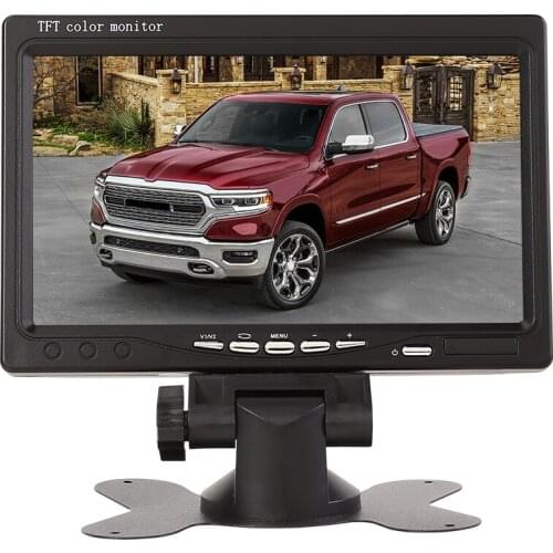 7 inch TFT LCD Screen Car Monitor Player 2 Way Video Input PAL/NTSC Monitor 12V for Auto Rearview Home Security Surveillance