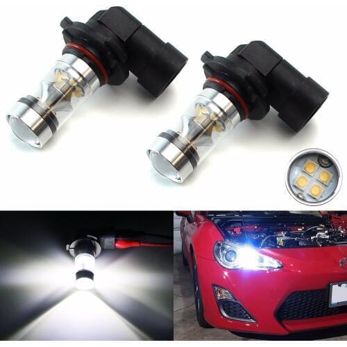 White 9005 9145 H10 Size Projection LED Super Bright 100W 6000K White Fog Light DRL Bulb/Driving Light Bulbs