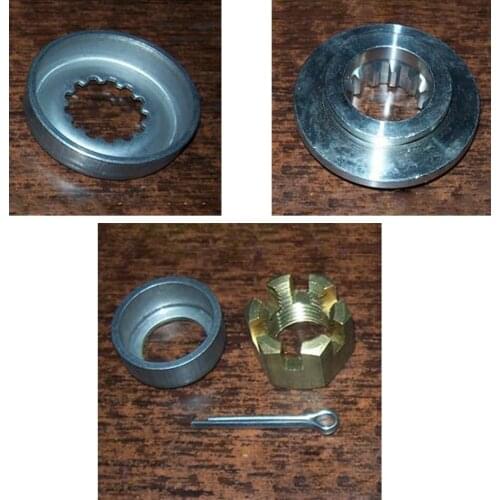 Free shipping Outboard motor propeller shaft spline inner and outer pad nut parts for Yamaha new model, 2 stroke 40 -48 Hp