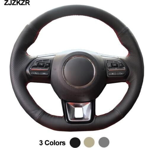 Car Steering-Wheel Cover Hand Sewing Wrap For MG ZS HS 2017 2018 2019 2020 For MG GS 2016 2017 2018 2019 2020 Funda Volante