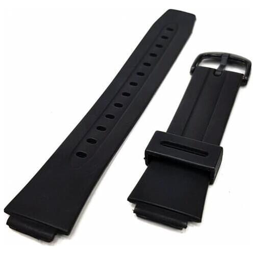 15mm Black Rubber Watch Band / Strap Compatible for Casio DB-56 , DBF-50