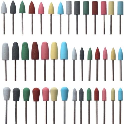 1pc Silicone Nail Drill Bit Mill for Manicure Nails Rubber Machine Accessories Nail Bits Buffer Polisher Grinder