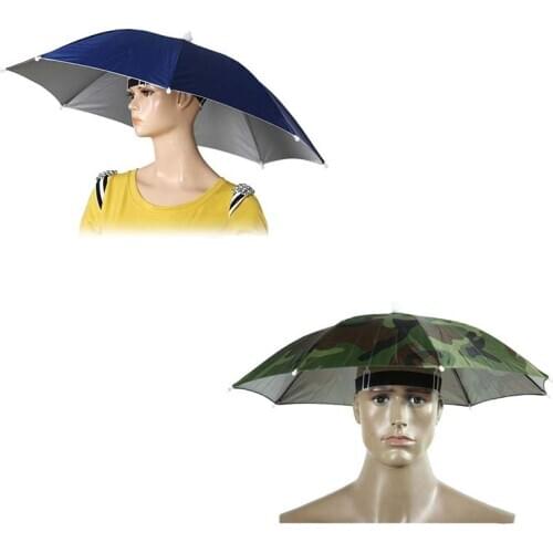 2PCS Umbrella Hat Headwear for Outdoor Fishing Gardening Beach